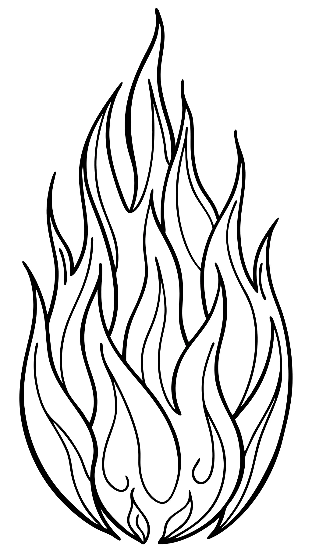 flame coloring pages